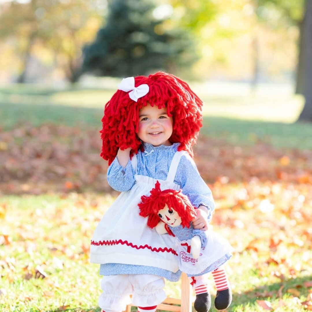 ALL SIZES Raggedy Ann Clown Wig Hair Hat Made to Order - Etsy