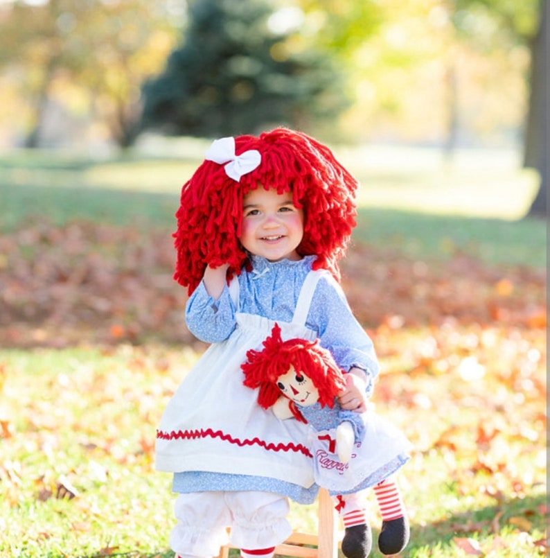 All Sizes Raggedy Ann Wig Hair Hat Costume Made to Order Etsy