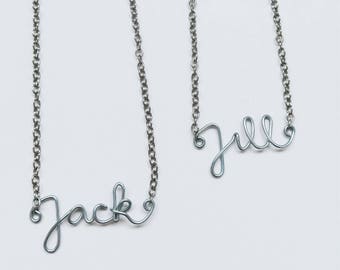 Custom Lettering Steel Wire Necklace