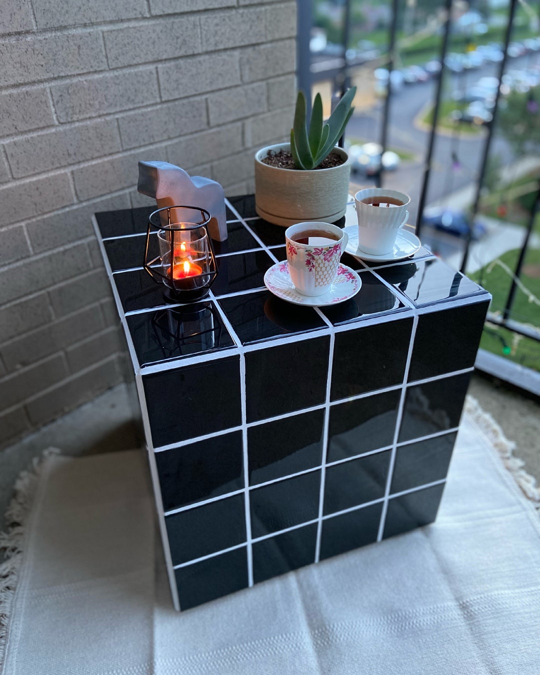 Tile Table Neon With Glow in the Dark Grout - Etsy