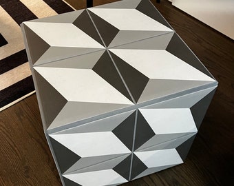 3D tile table with illusion modern style (light weight)