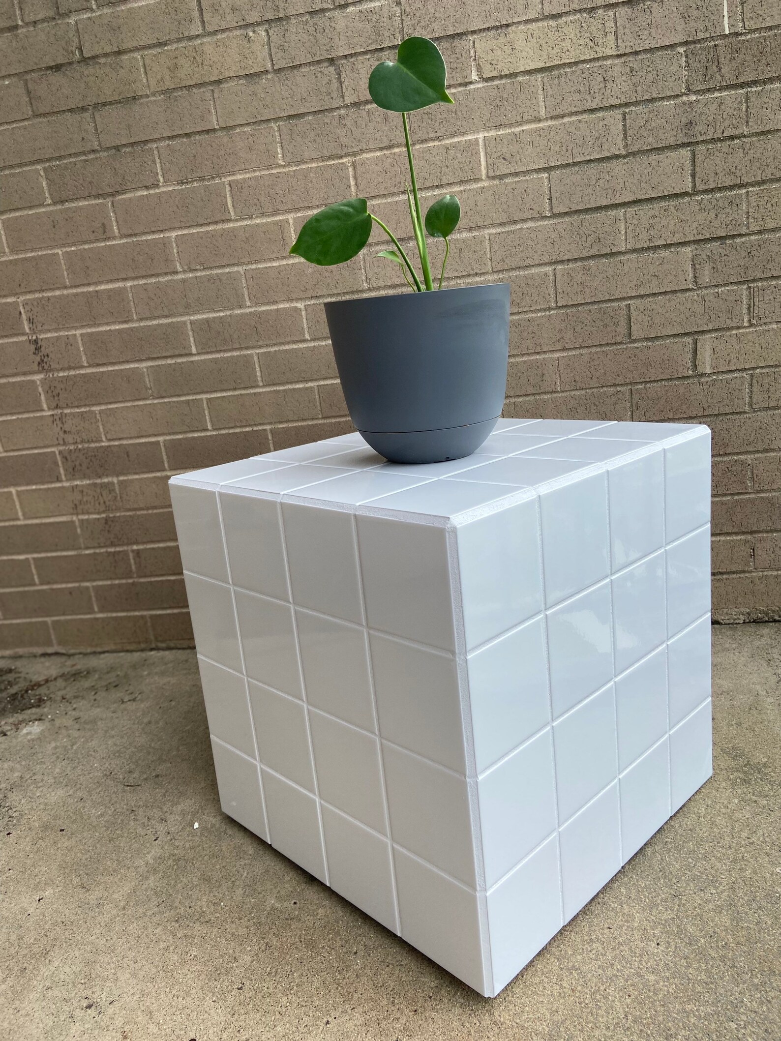 White tile cube coffee table Etsy