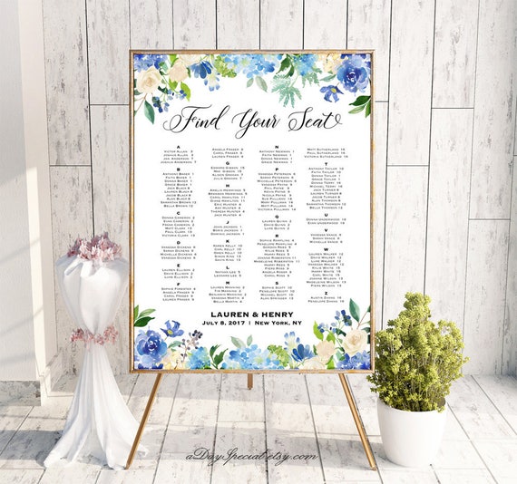 Seating Chart Template Etsy