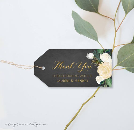Ivory Cream White Floral Gift Template Printable Black Etsy Ivory Cream White Floral Gift Template Printable Black Etsy
