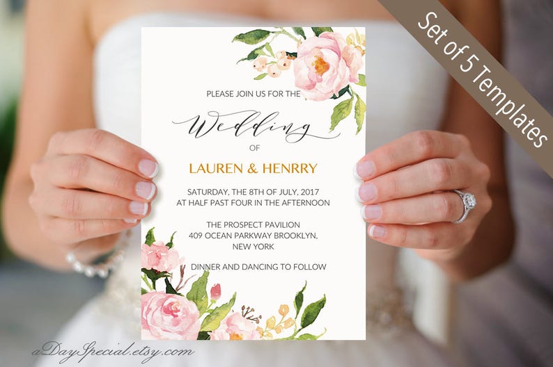 Wedding Invitation Templates Pdf