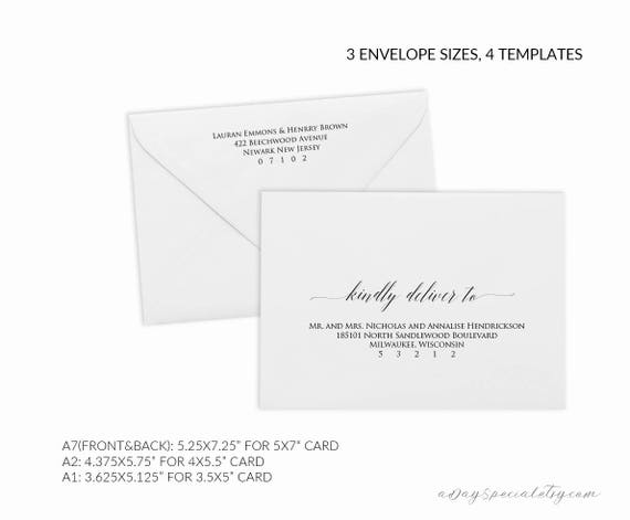 Rsvp Envelope Size Chart