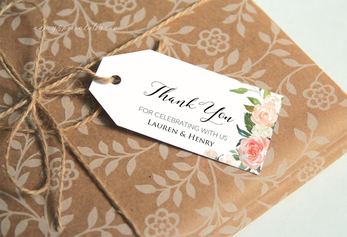 Peach Cream Floral Gift Template Printable All Purpose Etsy