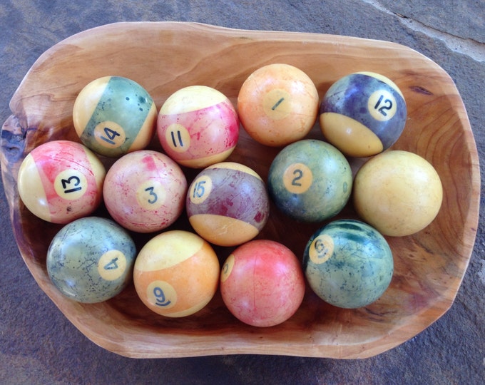 Vintage Bakelite Billiard Balls Softer Colors Mid Century for Etsy
