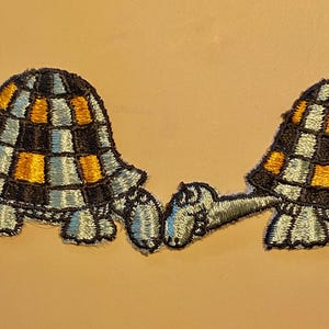 Aplique bordado retrô vintage das Tartarugas Ninja, 10 cm (4 polegadas), para costurar.