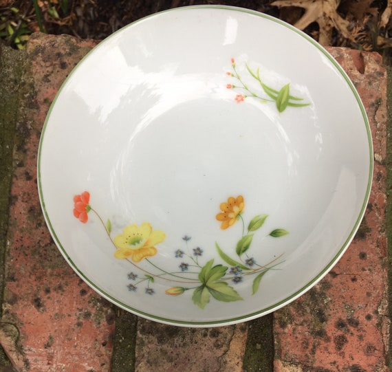 Set Of 4 Vintage Castlecourt Fine China April Flowers Japan Dinner Plates