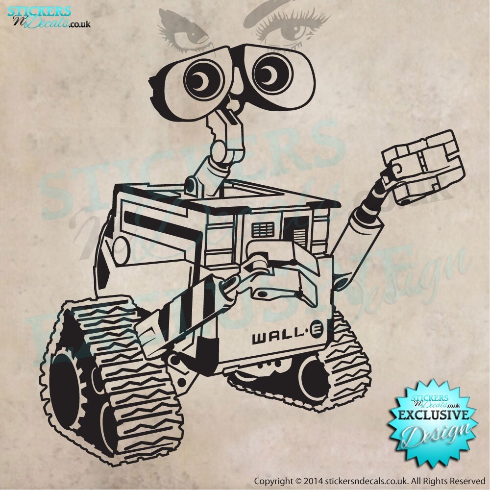 WALLE Vinyl Wall Art Wall Decal Sticker Window Graphic Etsy