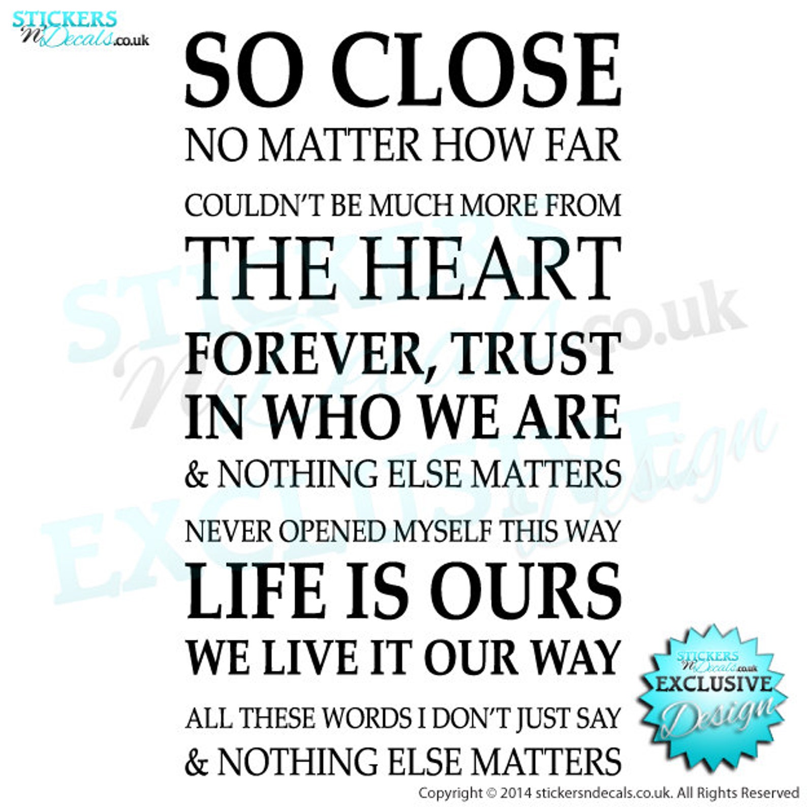 Metallica-nichts sonst Angelegenheiten songtexte Vinyl Wall | Etsy