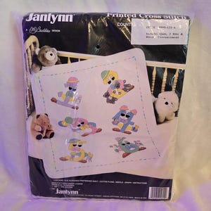 Vintage Janlynn 1991 cross stitch kit, baby kit