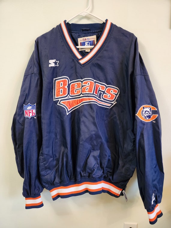 Vintage Chicago Bears starter pullover jacket, si… - image 1