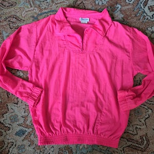 Vintage pink windbreaker, large, made in the usa