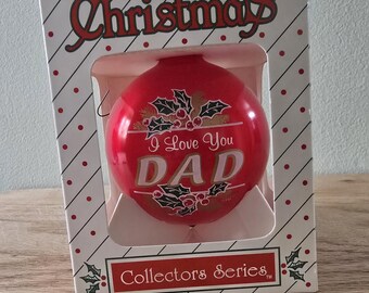 I Love You DAD" Christmas ornament