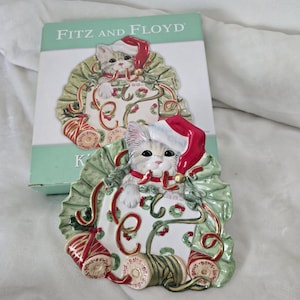 Fitz and Floyd - Kitty Kringle decorated plate