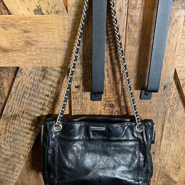 Rebecca Minkoff purse, black leather.