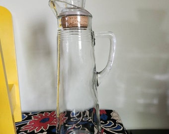 Vintage mid century glass bar decanter