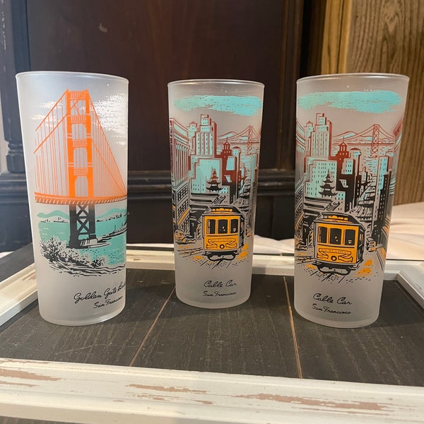 San Francisco Drink Glasses Etsy