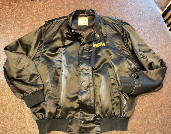 Vintage MGM Grand Satin Bomber Jacket. - Etsy