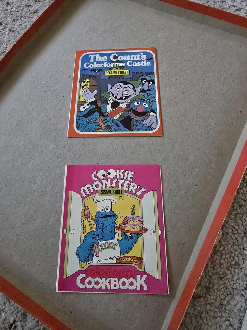 The Count's Colorforms Castle," Vintage Sesame Street 1977 - Etsy