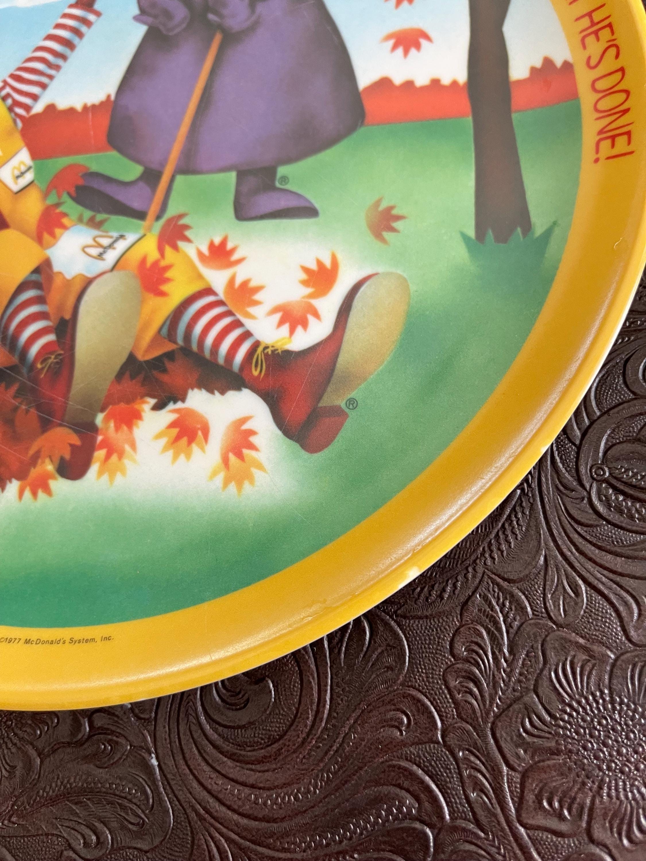 1977 Ronald Mcdonald Plate. Ronald and Grimace in Fall. - Etsy
