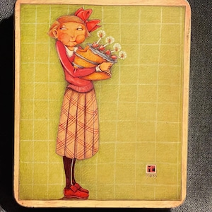 Vintage Happy Birthday Mary Engelbreit 1983 Have Your Cake tin.