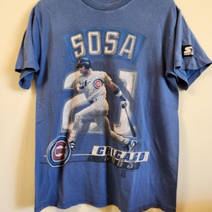 Vintage 90S Clothing Mlb Chicago Cubs Baseball Sammy Sosa Home Run Tour Men  Size Large Oversized Womens Short Sleeve T-Shirt Unisex Hoodie - TeebyHumans