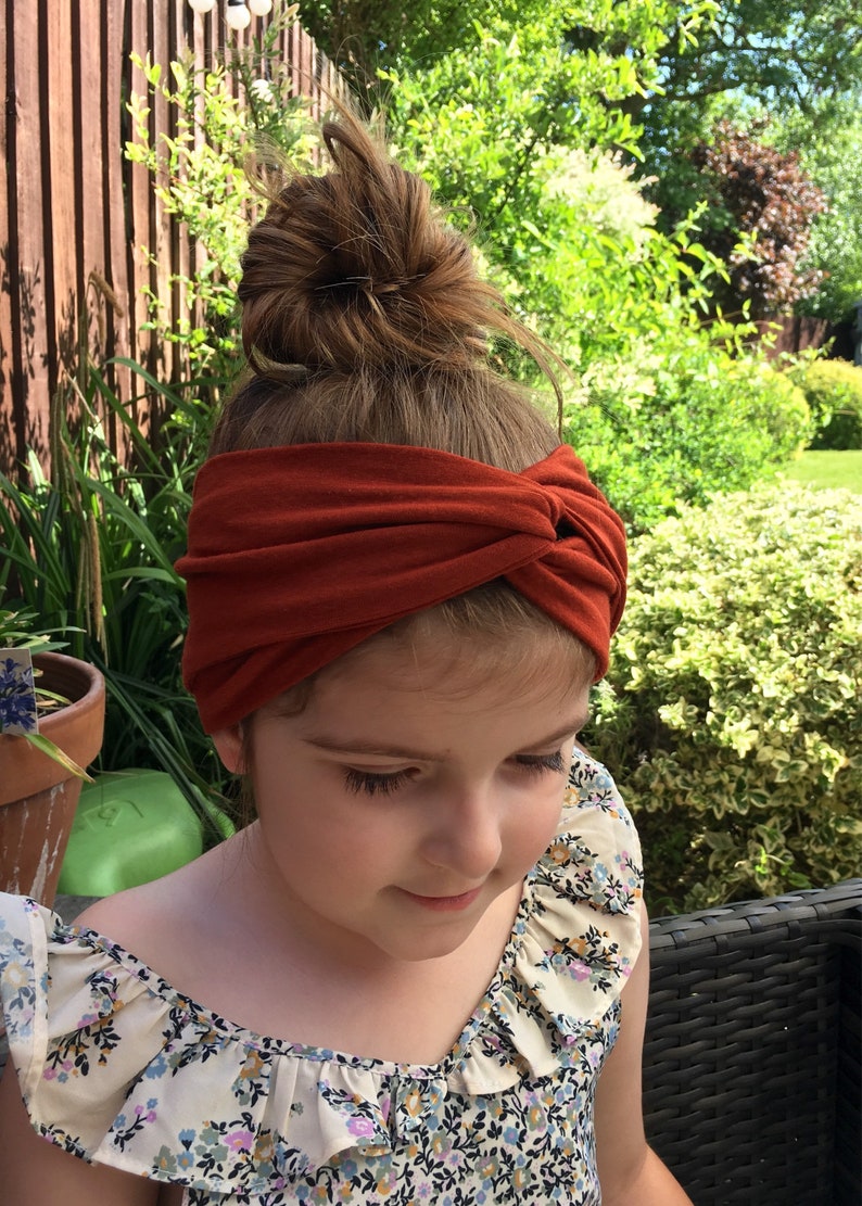 Knot Head Wrap / Copper / Rust Colour Headband / Baby Headband Etsy