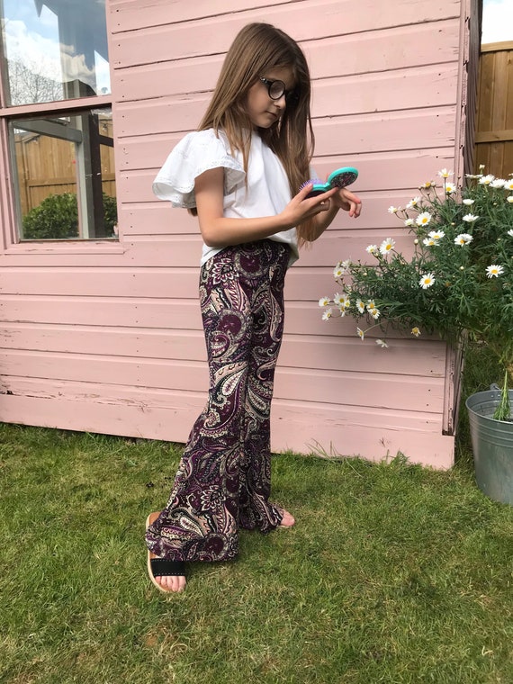 Girls Boho Jersey Bell Bottoms 