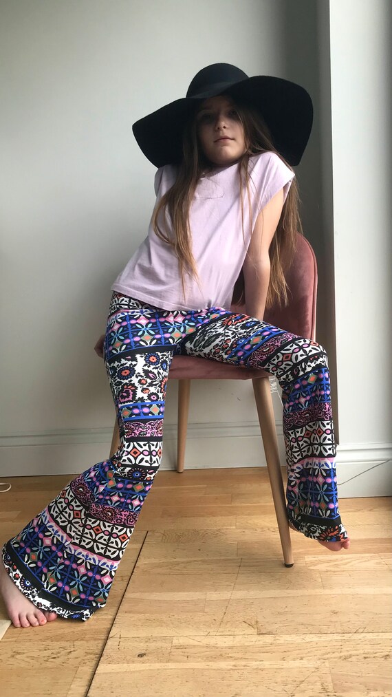 Floral Print Bell Bottoms / Girls Flare 