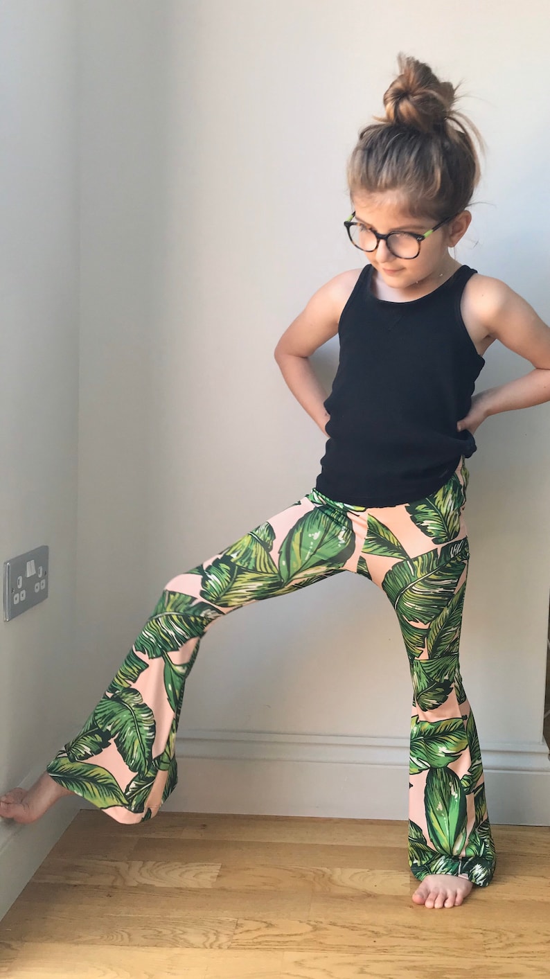 Bell bottoms / girls flare leggings / boho hippie girls flares Etsy