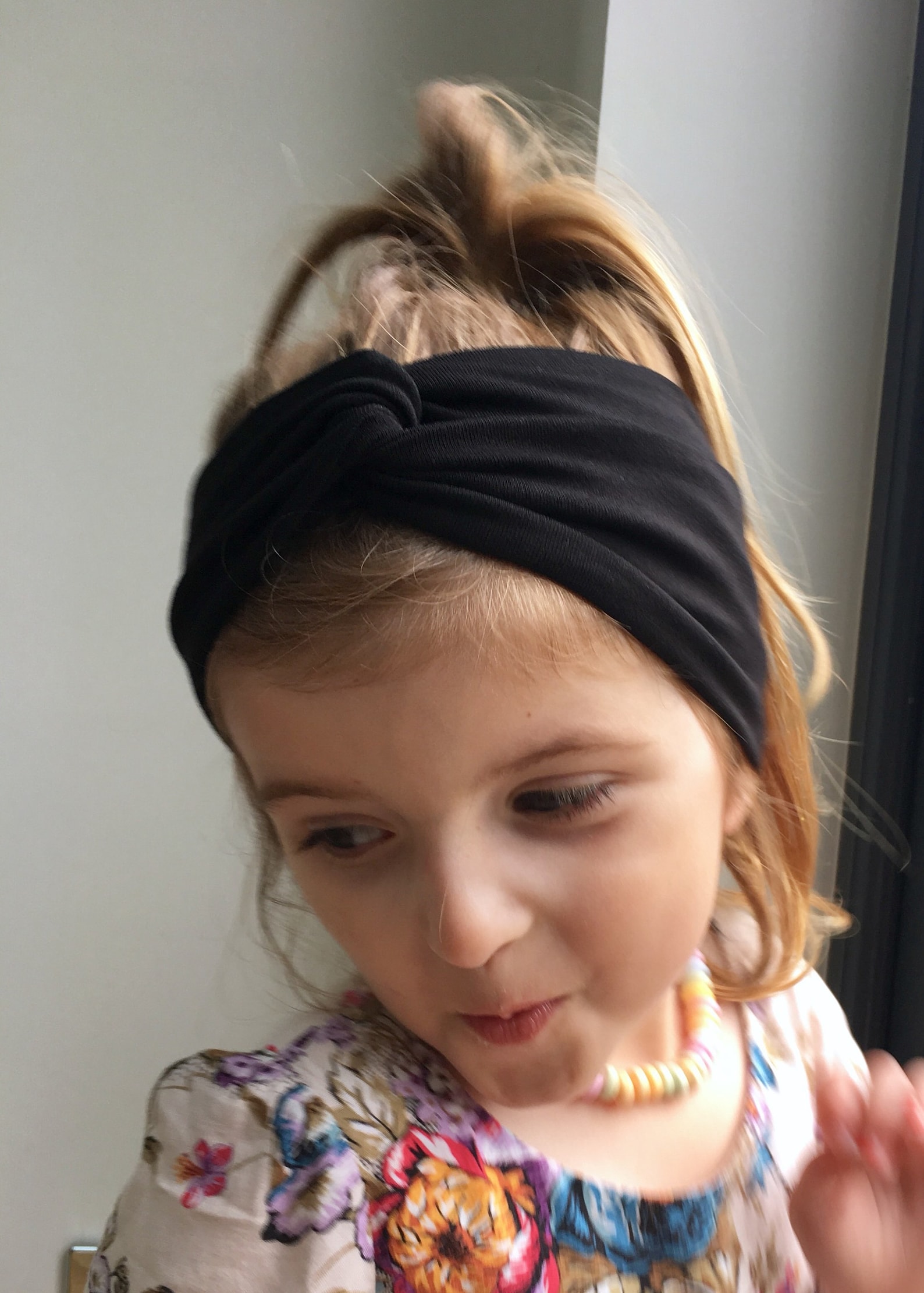 Black turban headband / baby head wrap / plain black turban Etsy