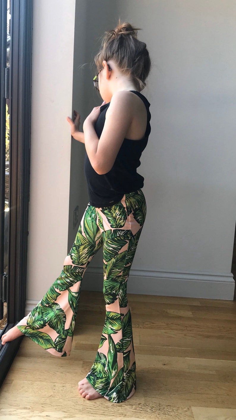 Bell bottoms / girls flare leggings / boho hippie girls flares Etsy