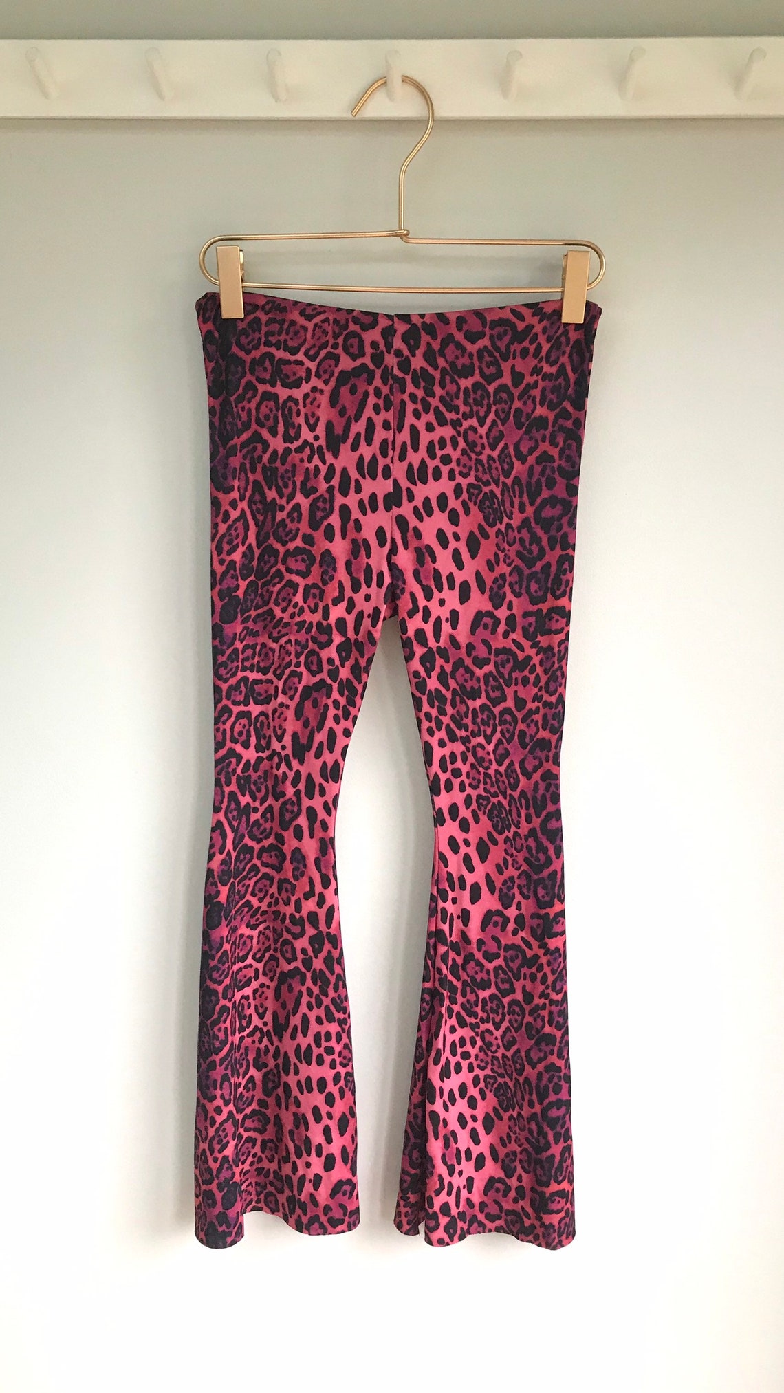 Pink Crossover Flare Leggings