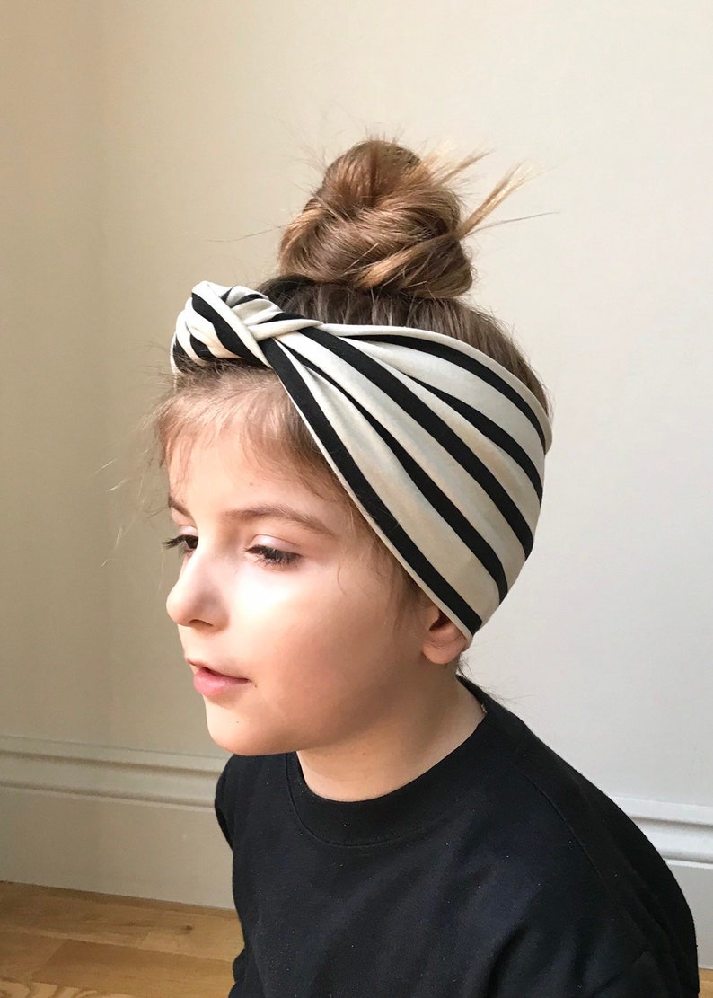 Stripe head wrap / knot headband / Baby head wrap / breton Etsy