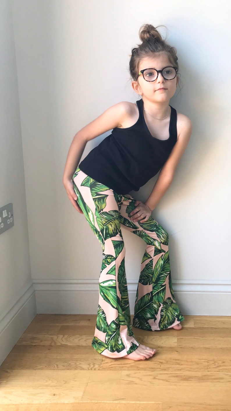 Bell bottoms / girls flare leggings / boho hippie girls flares Etsy