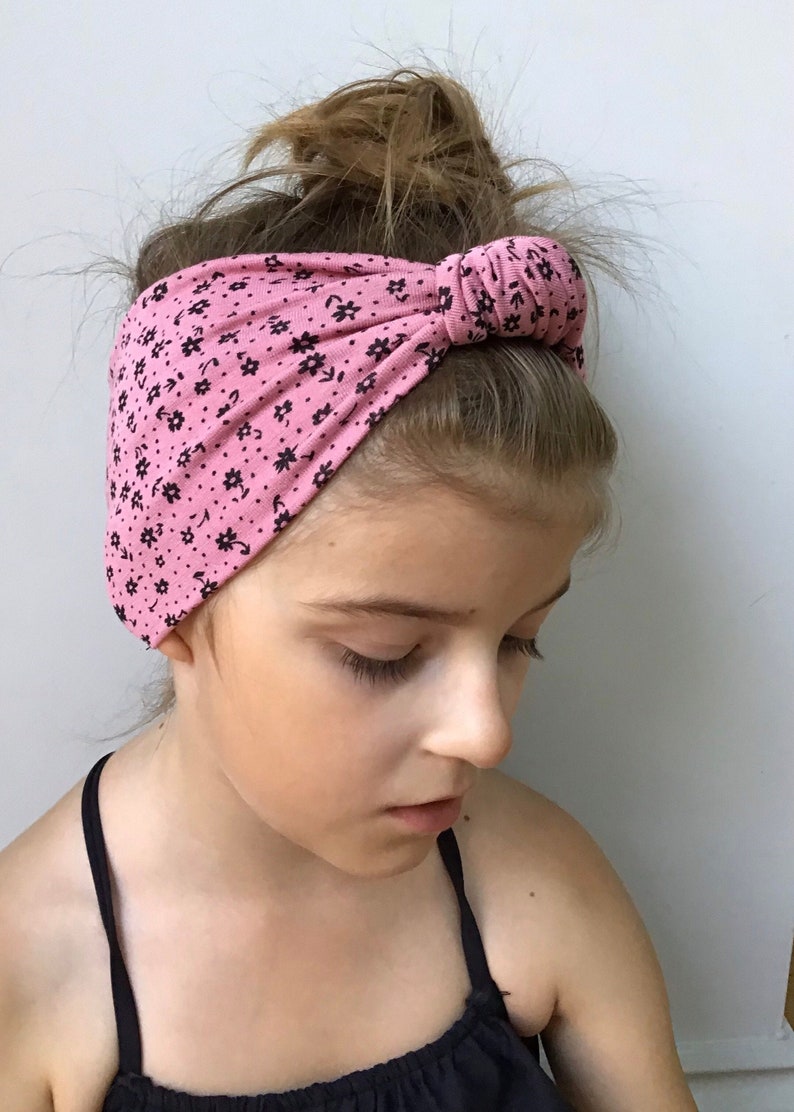 Pink Headband/ Floral Head Wrap / Knot Headband / Baby Turban Etsy UK