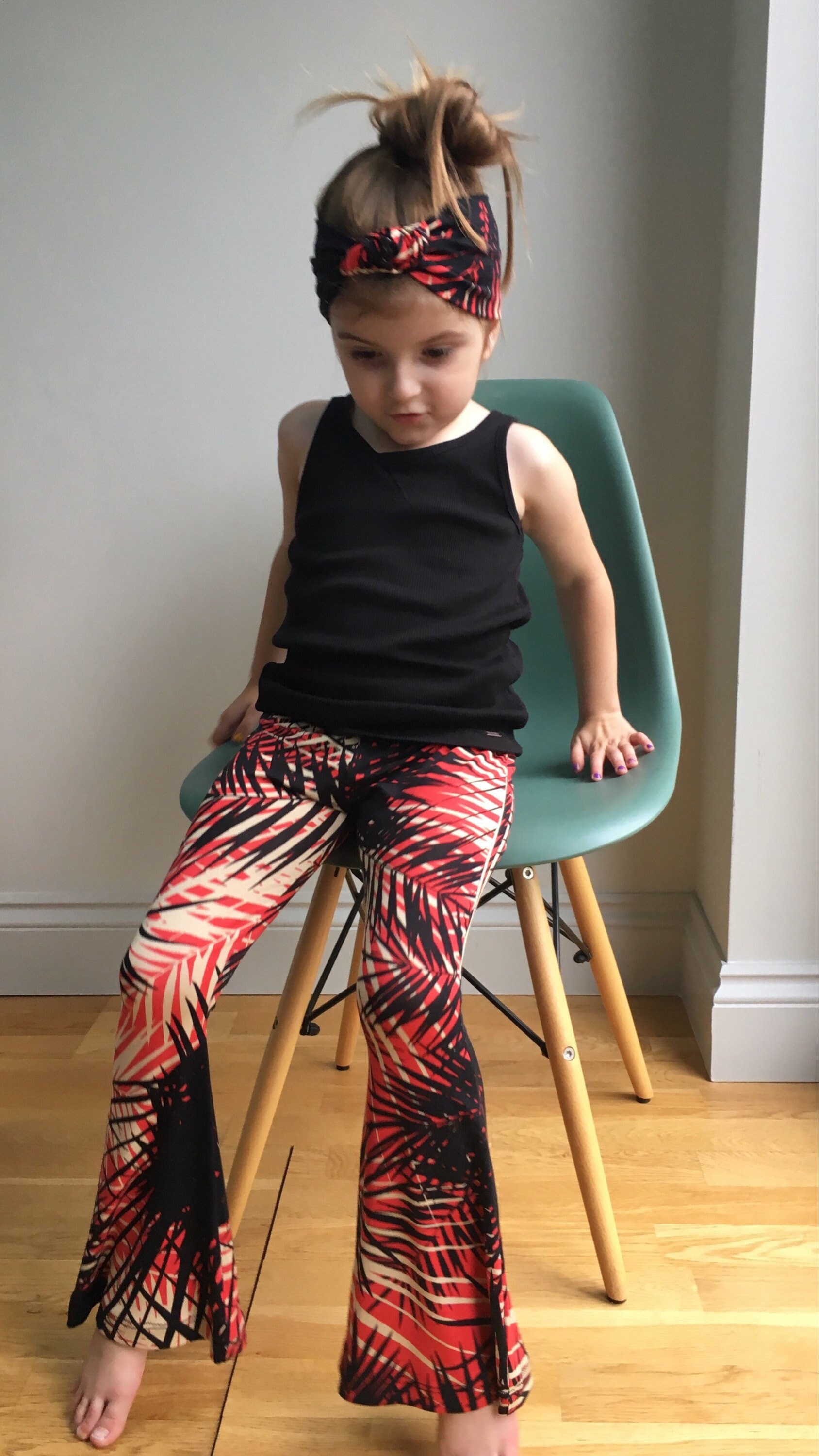available for immediate dispatch. French Terry Vintage boho Hippie Ready made 2-3  Children\u2019s Handmade Bellbottoms Retro 70\u2019s Flares