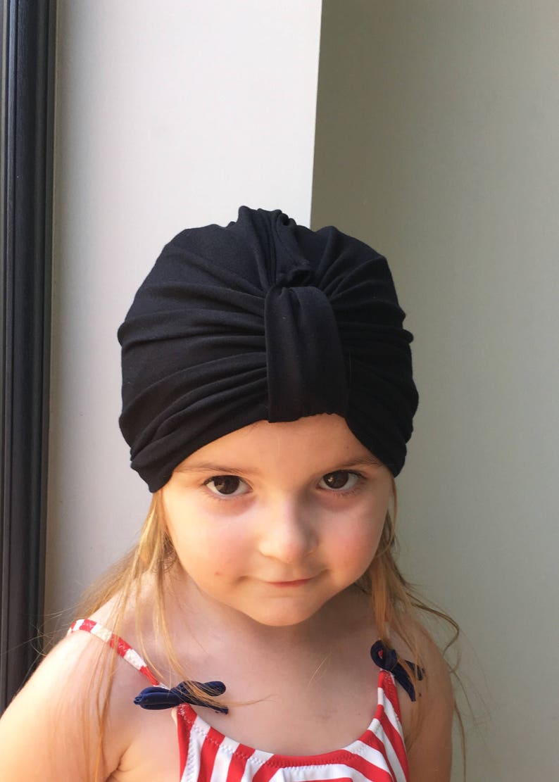 Black Jersey Turban Hat / Newborn Baby Turban Hat / Kids Etsy