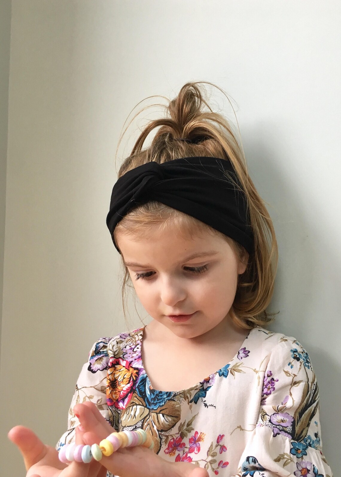 Black turban headband / baby head wrap / plain black turban Etsy