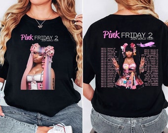 Nicki Minaj 2 Sided Shirt, Nicki Minaj Tour Shirt, Pink Friday 2 Airbrush Shirt, Gag City Shirt, Nicki Minaj Pink Friday 2 Sweatshirt