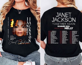 Janet Jackson 2024 Tour Shirt, Janet Jackson Together Again Summer 2024 Concert Shirt, Janet Jackson Unisex Comfort Colors Tee