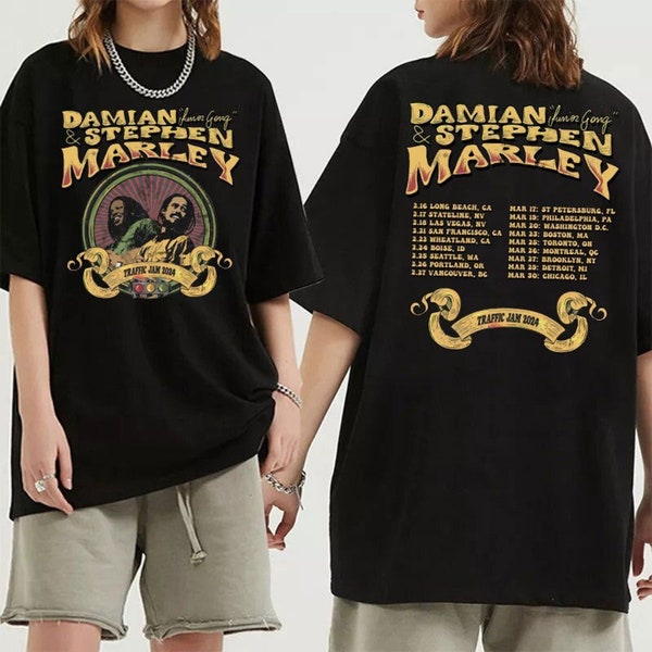 Damian + Stephen Marley Traffic Jam Tour 2024 Shirt, Damian Fan Shirt, Stephen Marley 2024 Concert Shirt, Traffic Jam 2024 Concert Shirt