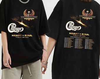 Earth Wind And Fire And Chicago Tour 2024 Shirt, Heart & Soul Tour 2024 Shirt, Earth Wind And Fire Concert 2024 Shirt, Chicago Band Tour Tee