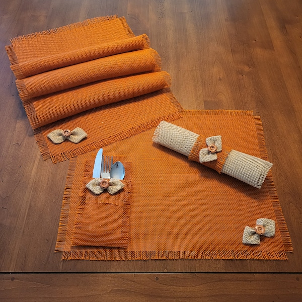 Burnt Orange Napkins Etsy