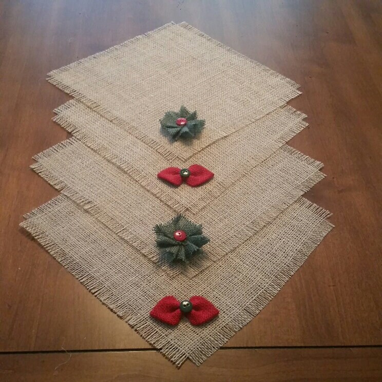 Burlap Placemats for Table Etsy