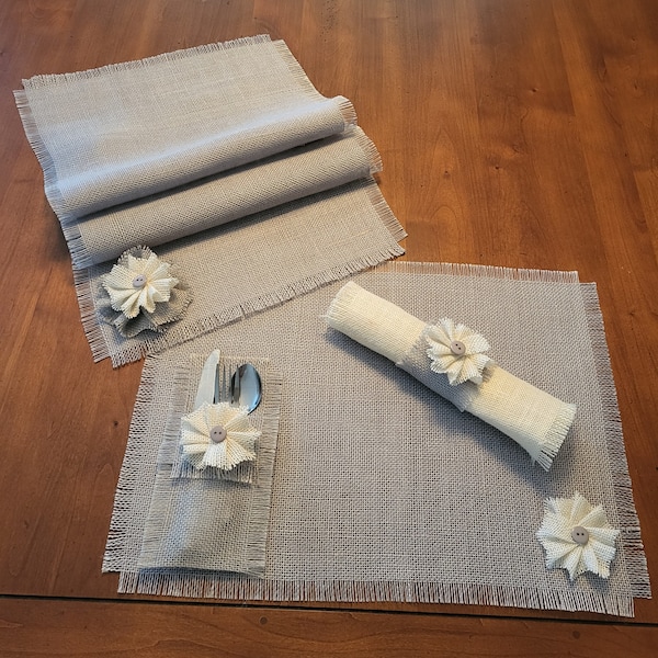 Burlap Napkin Rings Etsy