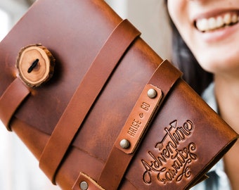 60% OFF Spring Sale...Adventure AWAITS Leather Journal...Fire Branded Refillable Leather Journal....Sale TODAY...Handmade in Portland